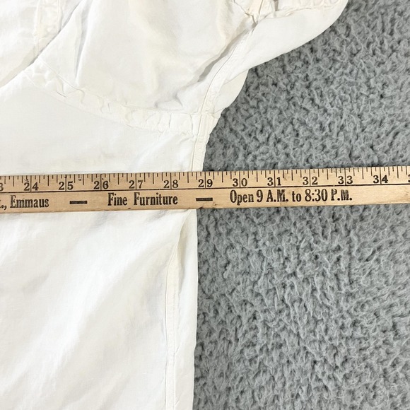 Polo Ralph Lauren Shirt Mens 3XB White Linen Silk Blend Short Sleeve Loop Collar - Picture 6 of 8